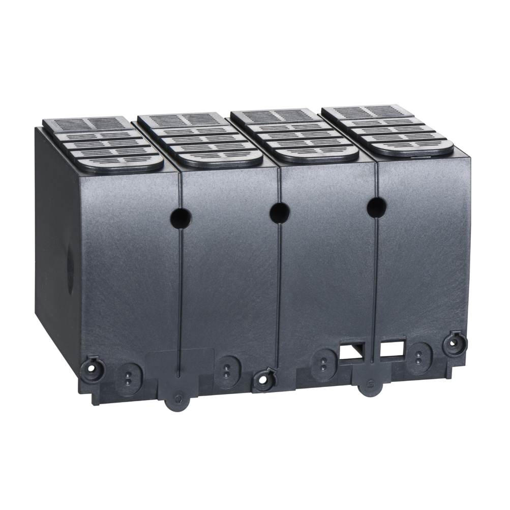 v Schneider long terminal shield - 4 poles - pitch 45 mm - <= 630A (LV432594) - Gambar 1